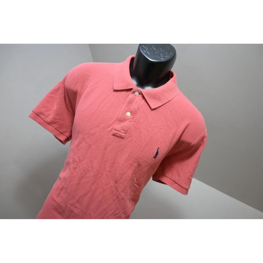 J. Crew Polo Shirt Mens Large Salmon Pink Casual Short Sleeve Excellent